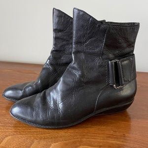 Cole Haan Women Black Leather Ankle Booties 6.5 B